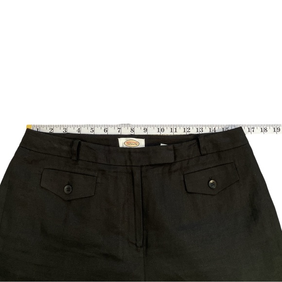 Talbots 100% Irish Linen Bermuda Shorts Coastal Minimalist Black Size 12 - Picture 8 of 10